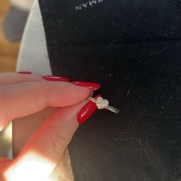 David Yurman Pave Heart Ring - Picture 5 of 6